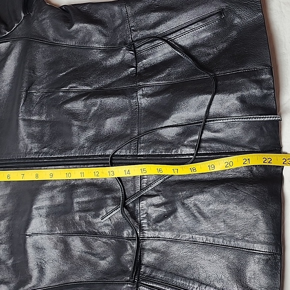 Pelle Studio Wilsons Leather Women's Black Leather Jacket Leopard Lining & Cuffs - Picture 11 of 14